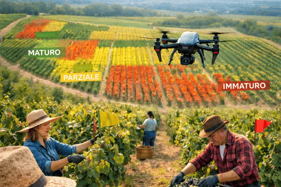 Caso de estudo: utilização de mapas de drone para a vindima seletiva das uvas
