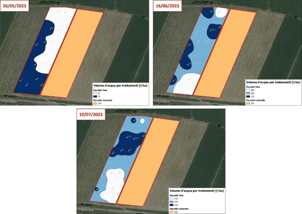 vineyard crop protection treatment prescription map