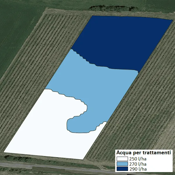 Captura de ecrã da app iAgro: Mapas de prescrição